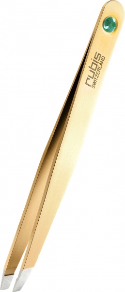 Rubis Switzerland Classic Swarovsky Gold Emerald Tweezers ...