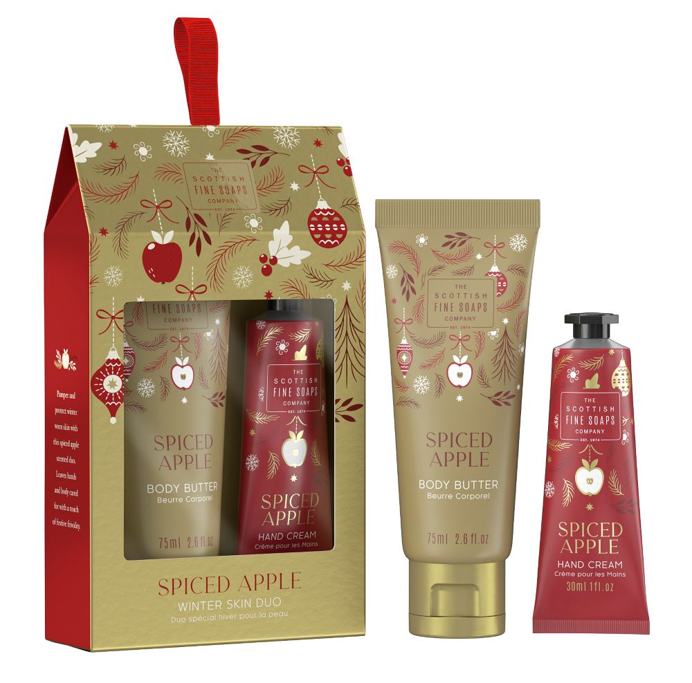 Scottish Fine Soaps Spiced Apple Winter Skin Care Duo